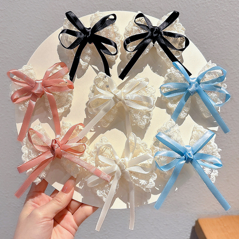 Lace Ribbon Trim - 2 stuks elegante kanten strik haarspelden