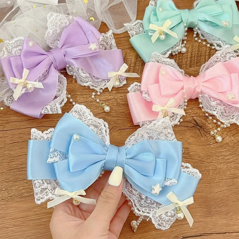 Lace Ribbon Trim - Lint Kant Kant Parelketting Grote Strik