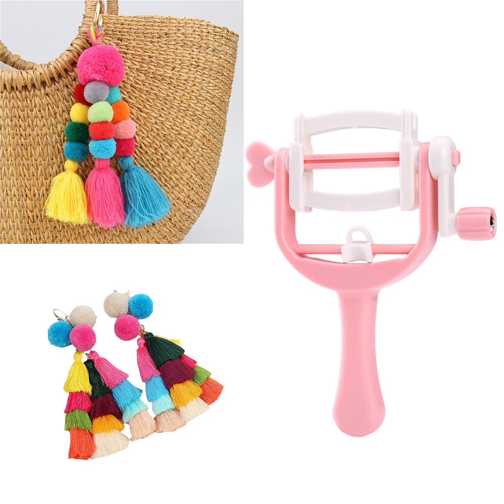 Pom Pom Maker Tool - Diy Home Hand Crank Touw Weefmachine
