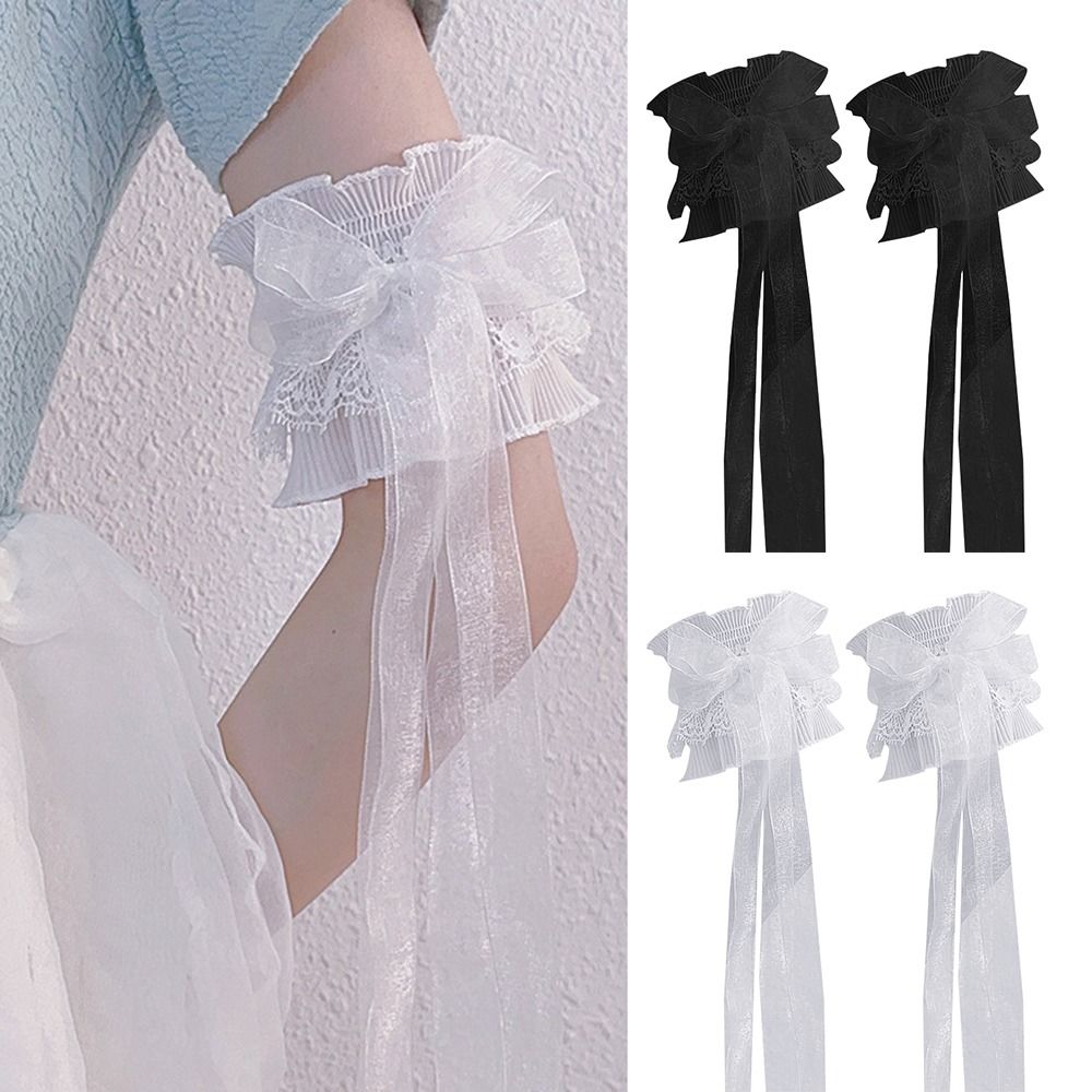 Lace Ribbon Trim - Armwarmers Strik Arm Mouw Elastische Ruches