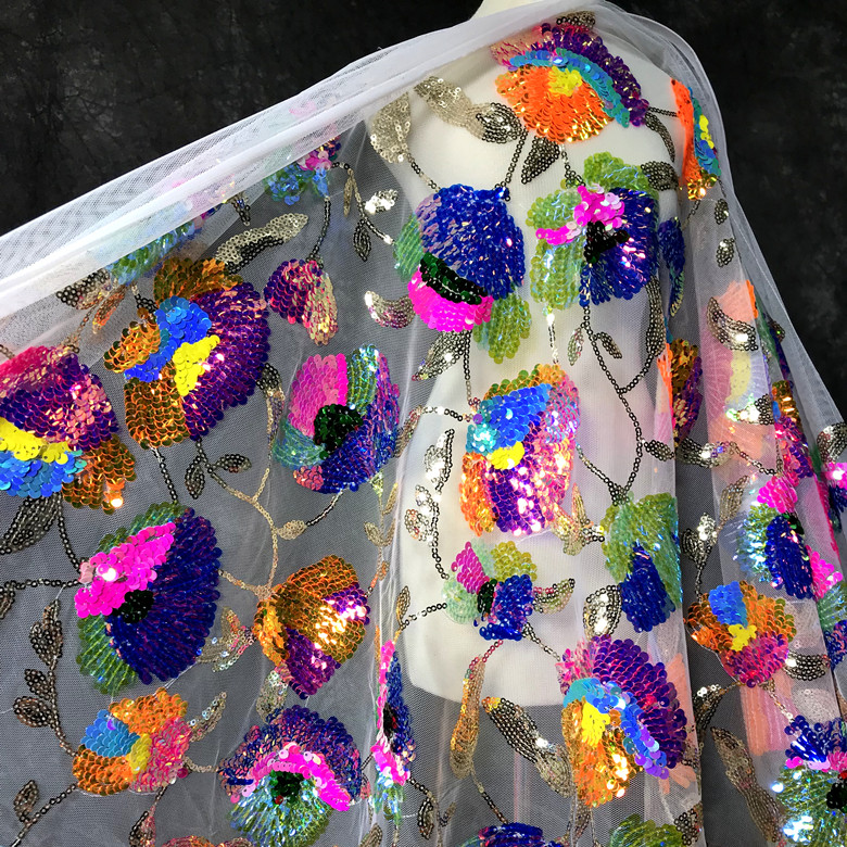 Kleurrijke Crystal Pailletten  - Crystal Mesh Fabric recensie en prijs