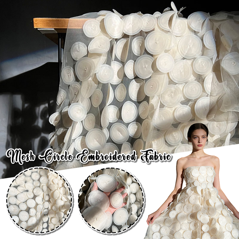 3D meerlaags cirkelvormig gesn - Crystal Mesh Fabric recensie en prijs
