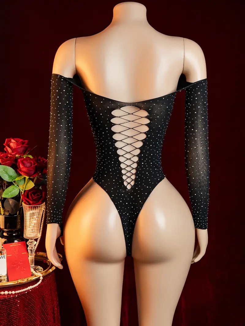 Strass visnet holle babydoll c - Crystal Mesh Fabric recensie en prijs