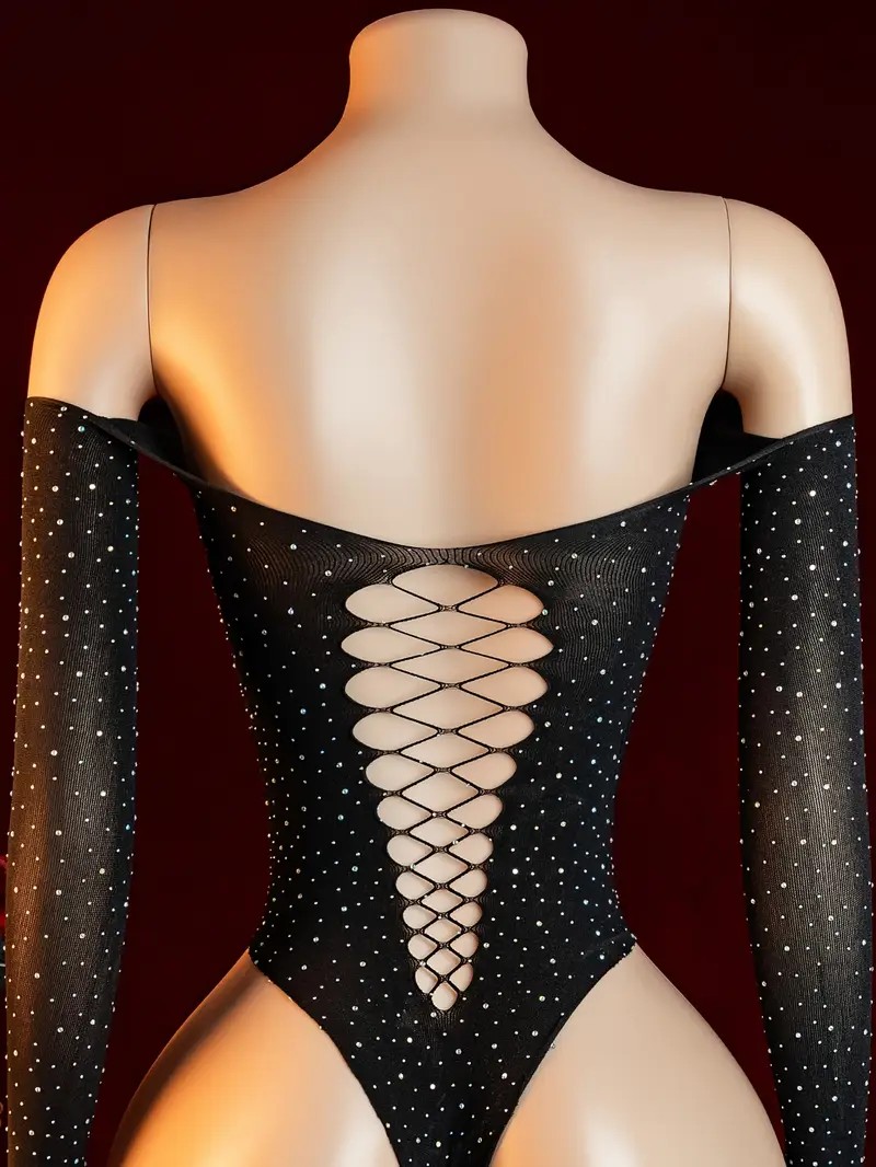 Strass visnet holle babydoll c - Crystal Mesh Fabric recensie en prijs