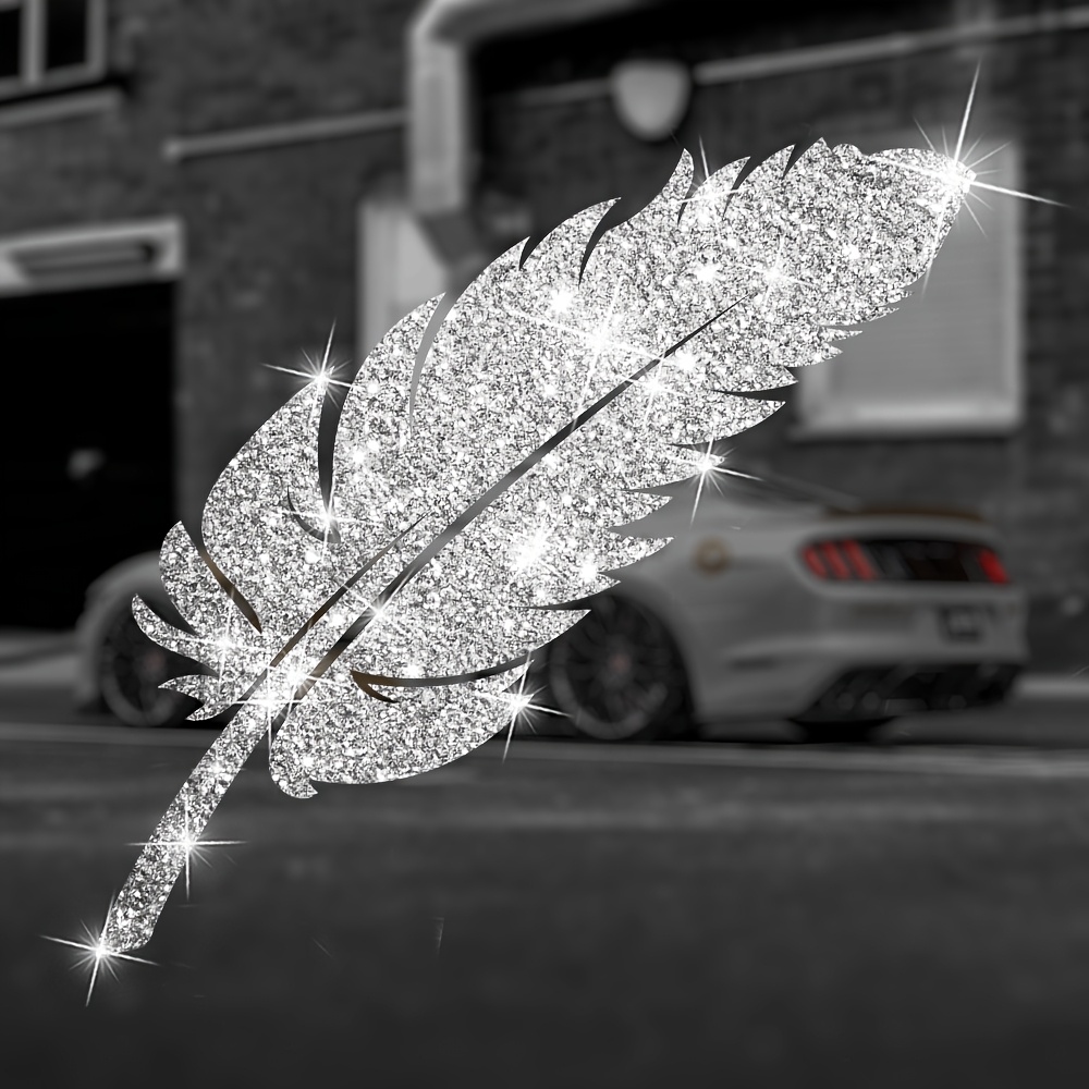 2 STUKS Glitter Feather motorf - Glitter Vinyl Roll recensie en prijs